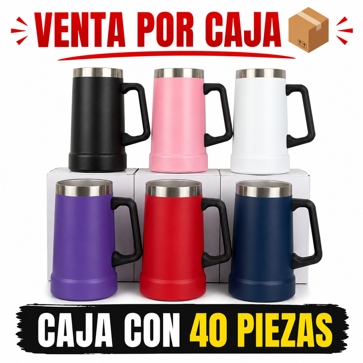 Tarro cervecero 30 oz / Caja con 40 piezas