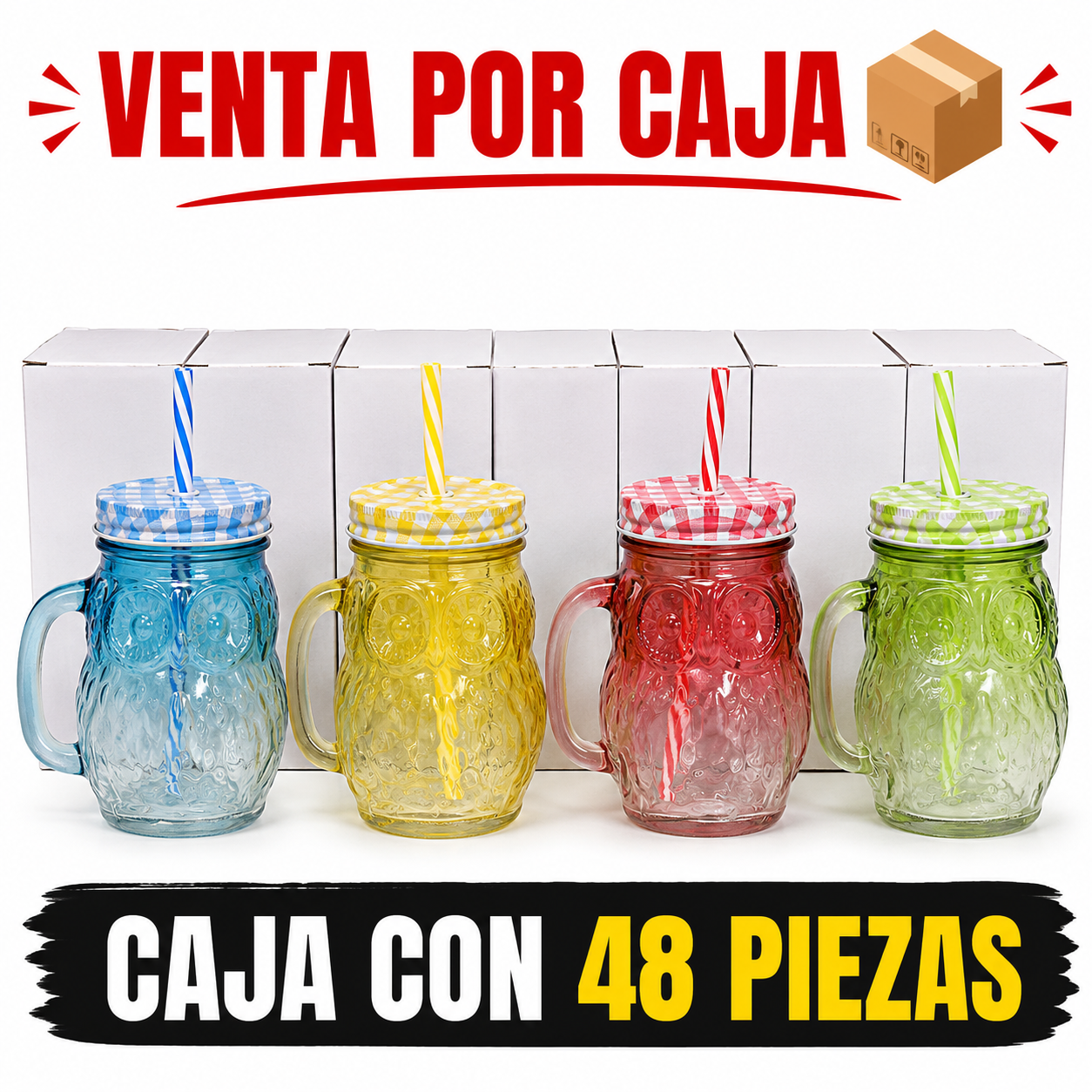TARRO DE BUHO / CAJA CON 48 PIEZAS