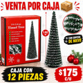 CAJA ARBOL NAVIDEÑO CON ESCARCHA / CAJA CON 12 PIEZAS