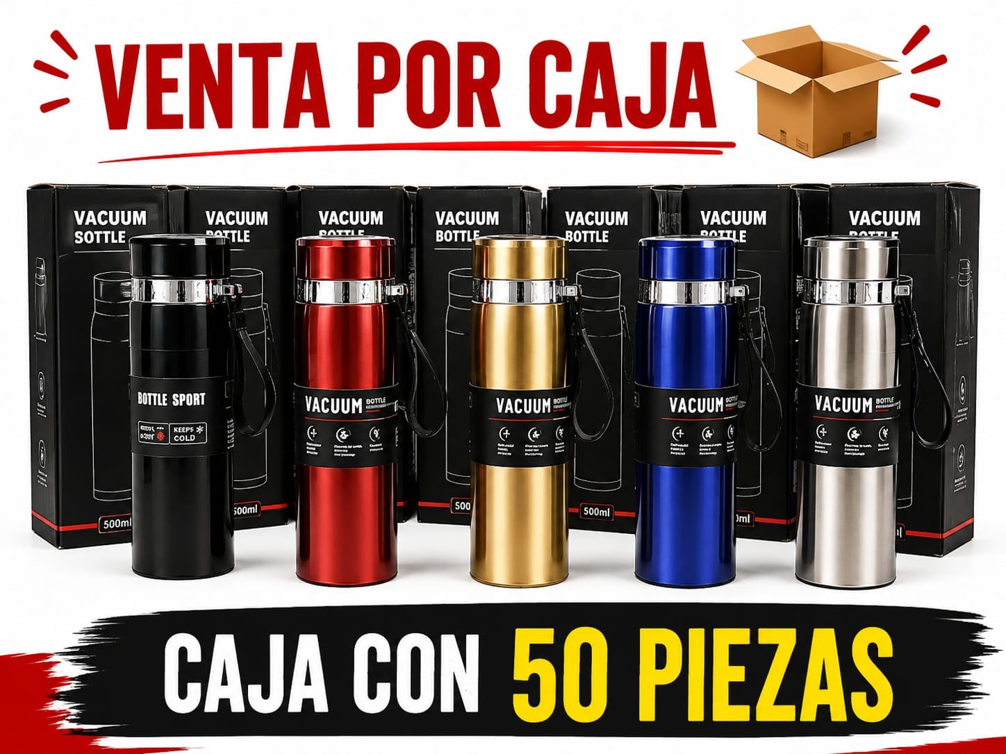 TERMO 1LT NEW / CAJA CON 50 PIEZAS