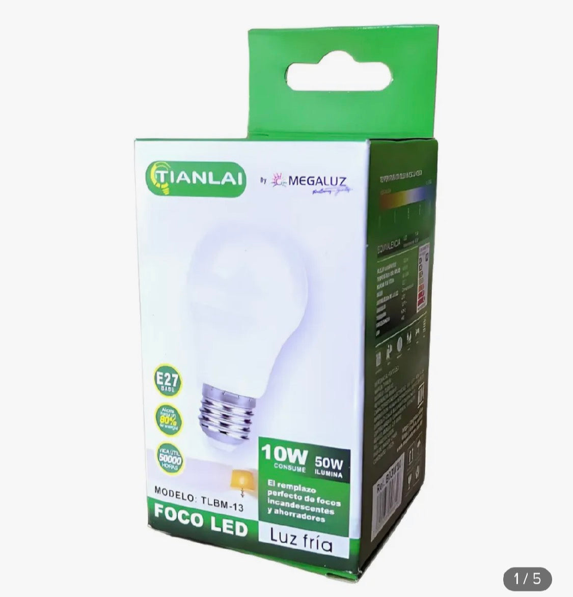 CAJA DE 100 FOCOS LUZ BLANCA