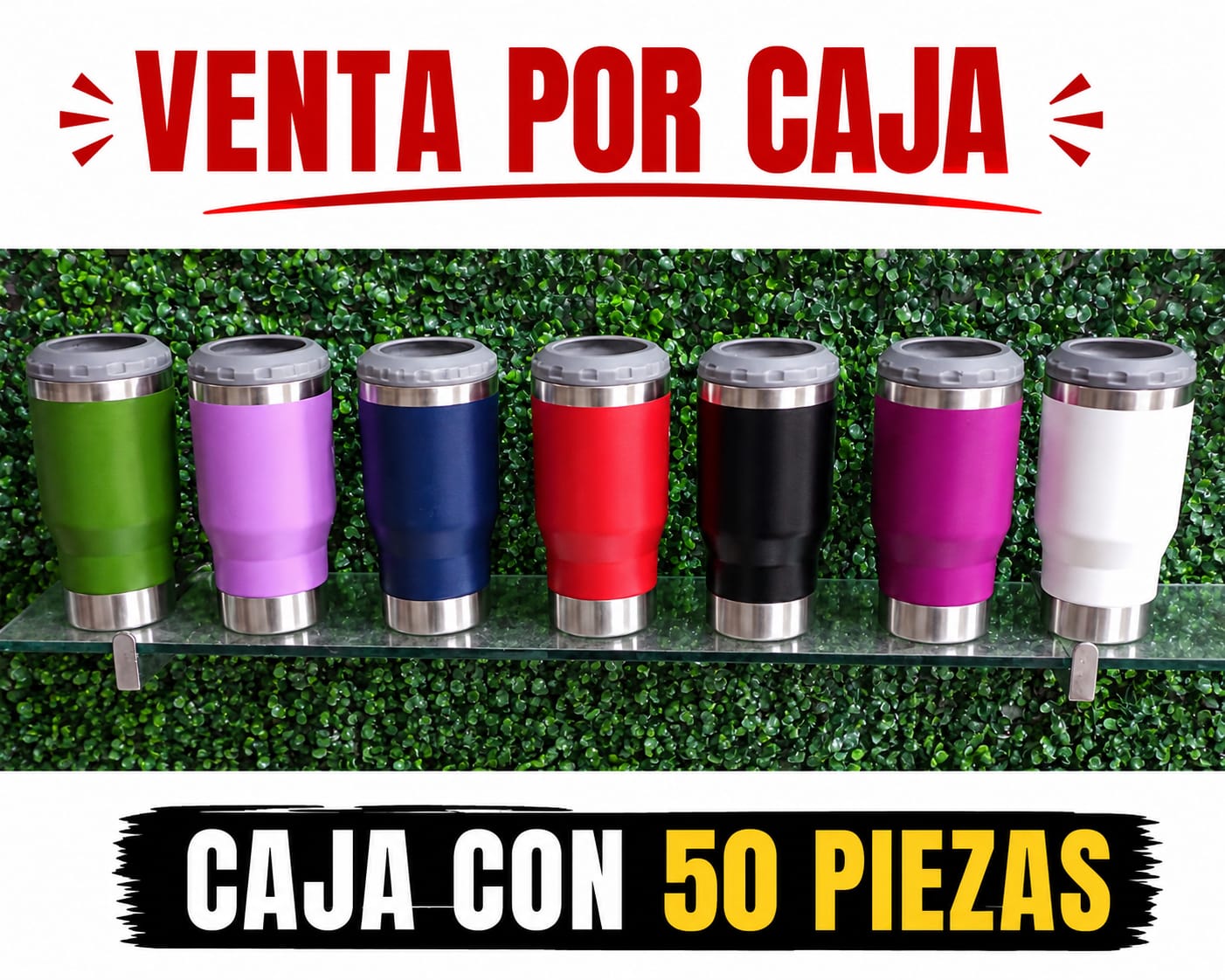 TERMO PORTABOTE 4 EN 1 CAJA X COLOR/ CAJA CON 50 PIEZAS