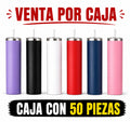 TERMO SKINNY 20 OZ MIX CON POPOTE / CAJA CON 50 PIEZAS