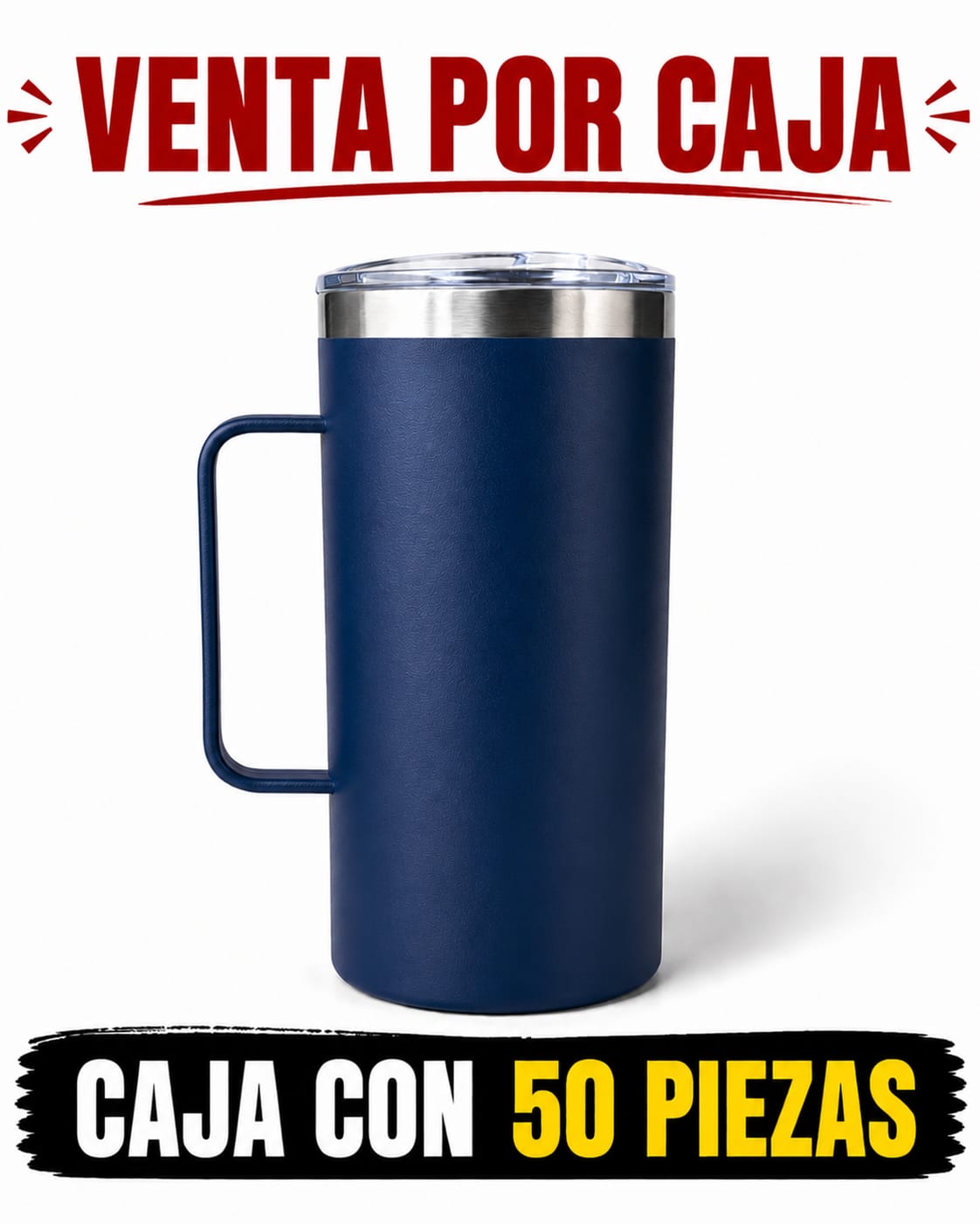 TERMO TARRO 20 OZ AZUL MARINO/ CAJA CON 50 PIEZAS