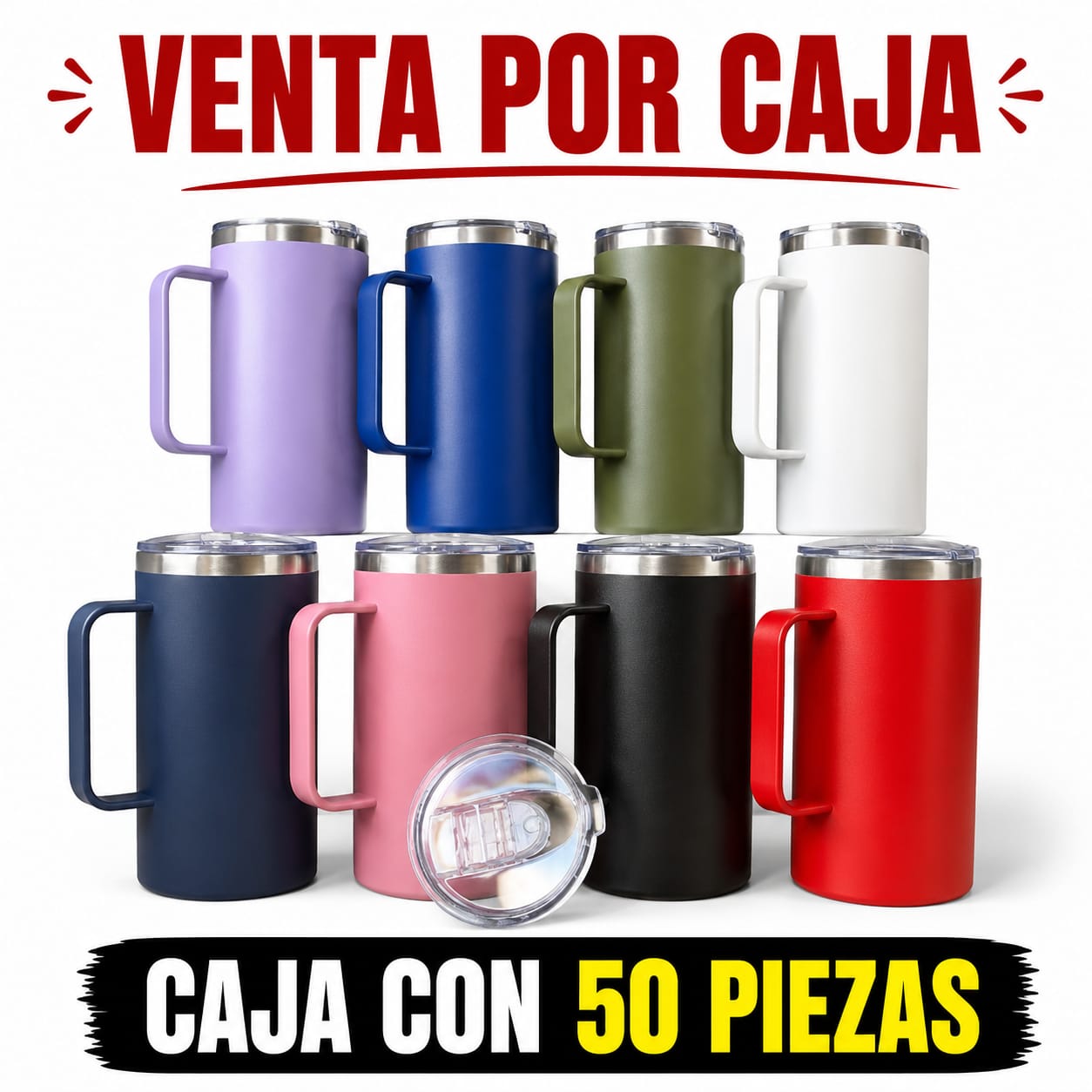 TERMO TARRO 20 OZ MIX / CAJA CON 50 PIEZAS