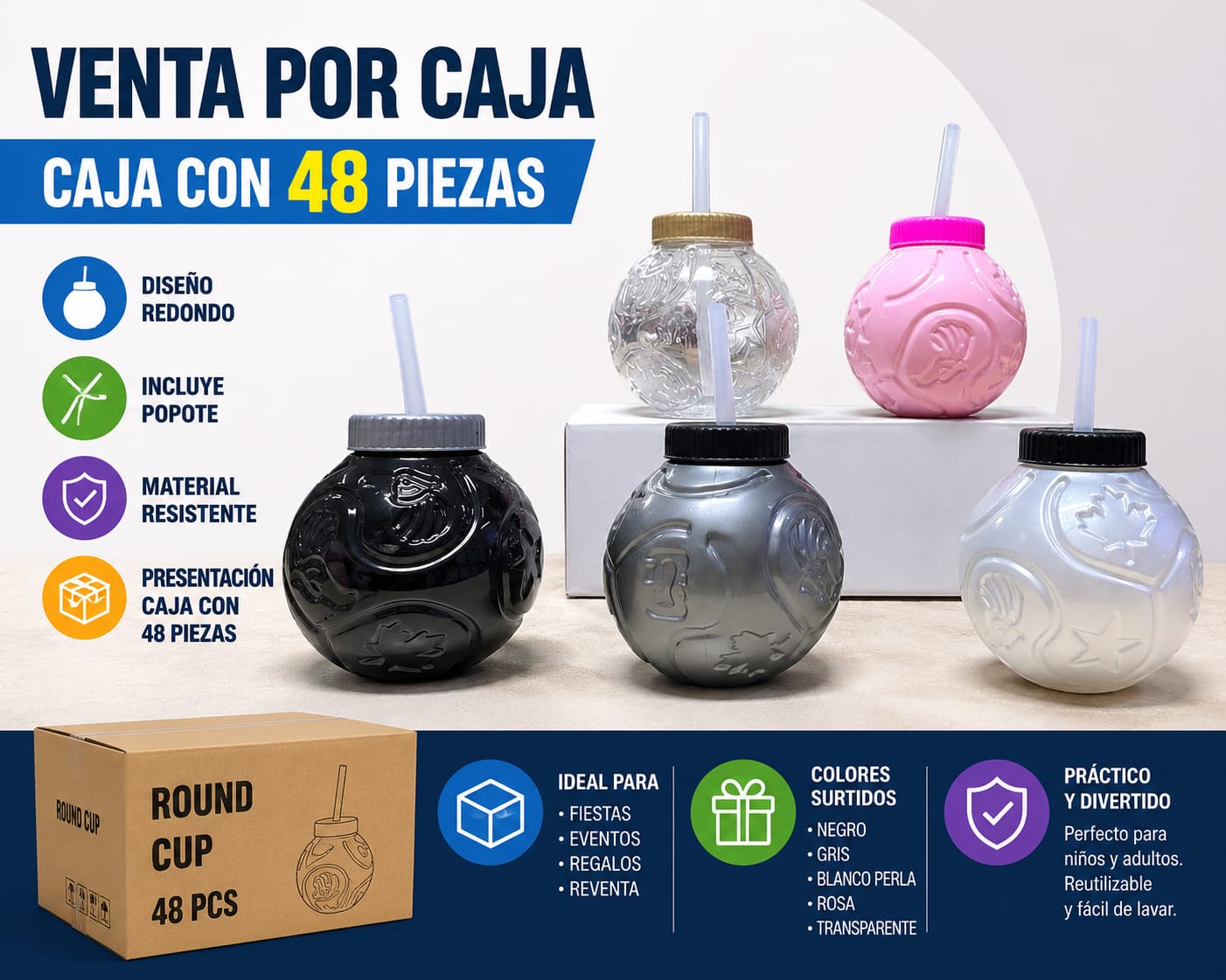 NOTE BALON / CAJA CON 48 PIEZAS