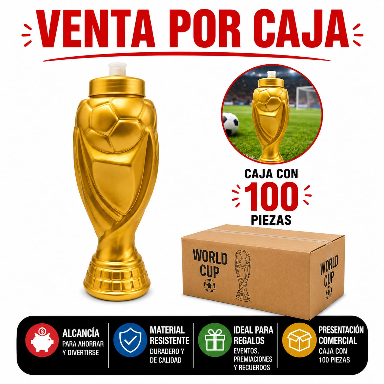 BOTE MUNDIAL 500ML / CAJA CON 100 PIEZAS