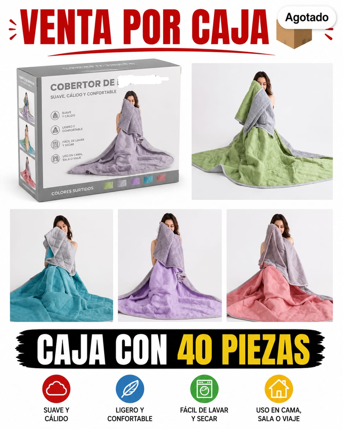 COBIJA METRIMONIAL / CAJA CON 40 PIEZAS