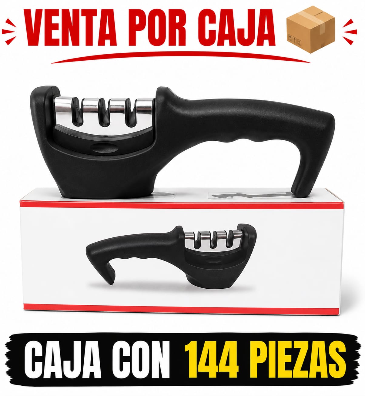 AFILADOR DE CUCHILLOS / CAJA CON 144 PIEZAS