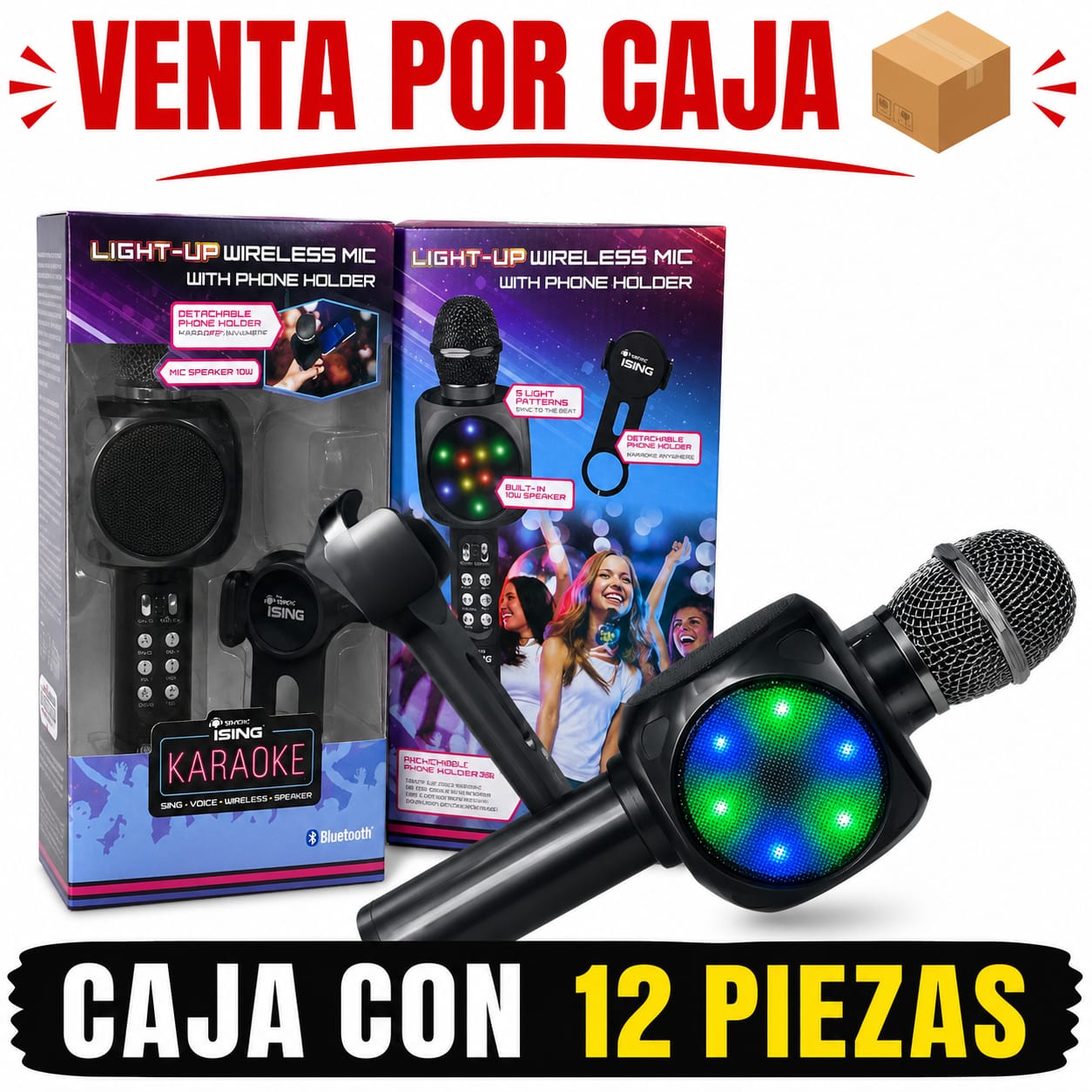 MICROFONO KARAOKE / CAJA CON 12 PIEZAS