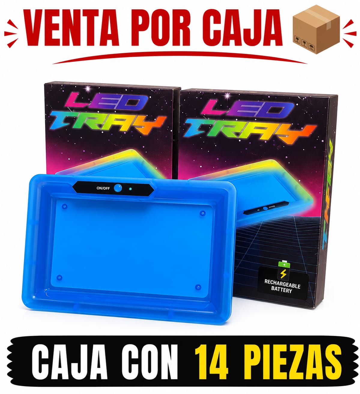 PLATO CON LUZ / CAJA CON 14 PIEZAS