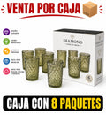 PAQ. 6 VASOS DE VIDRIO / CAJA CON 8 PAQUETES
