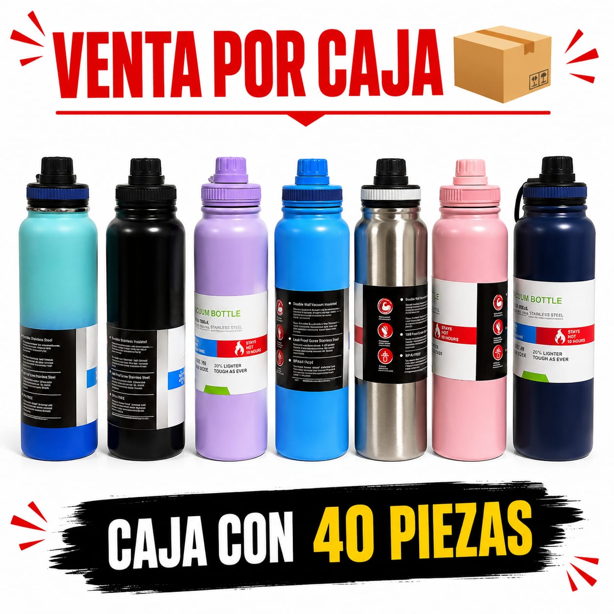 TERMO MB-55 1300 ML / CAJA CON 40 PIEZAS