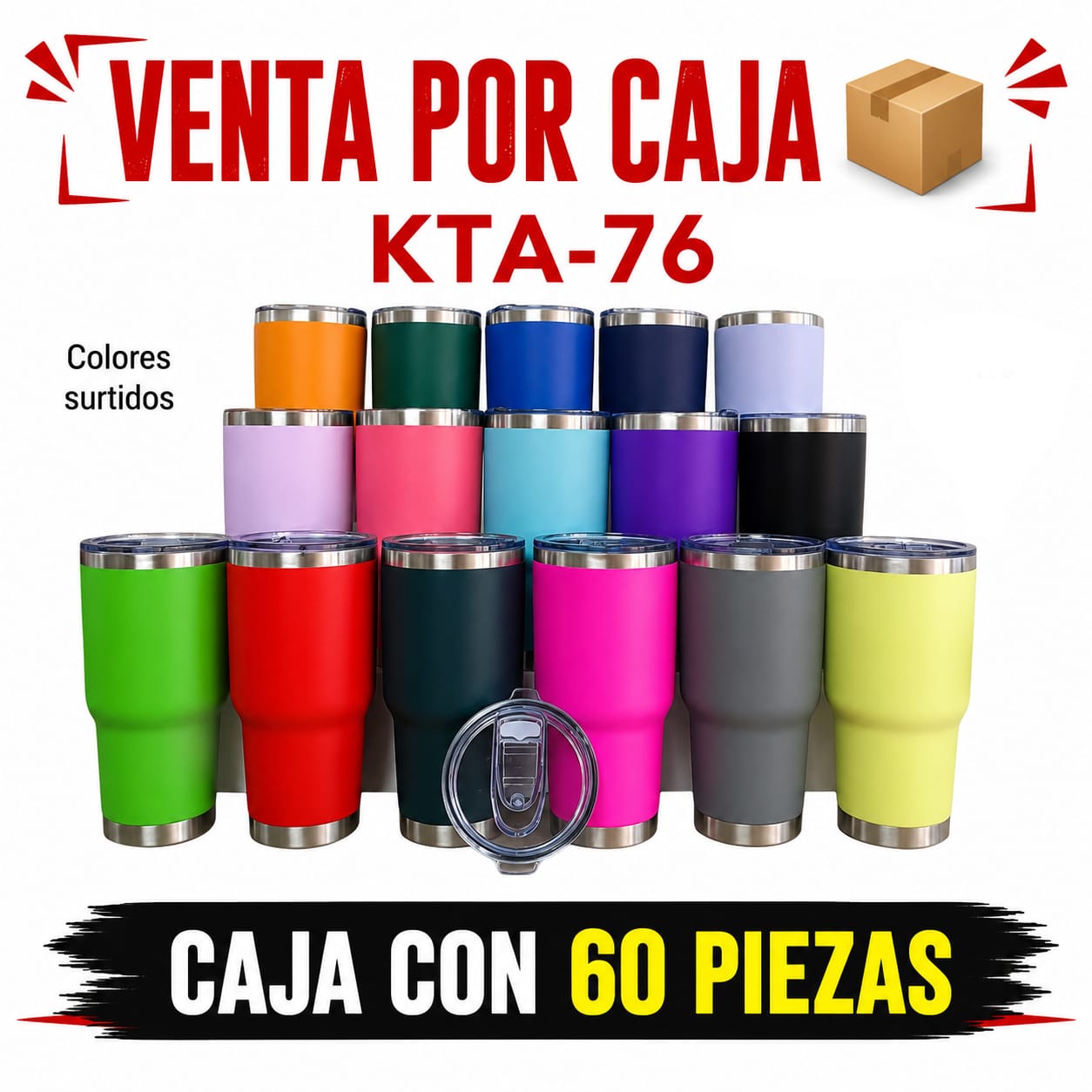 TERMO 30OZ KTA-76 / CAJA CON 60 PIEZAS